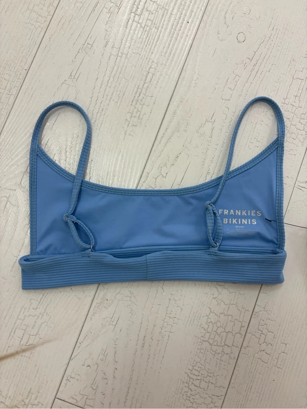 Gavin Ribbed Scoop Bikini Top by FRANKIES BIKINIS